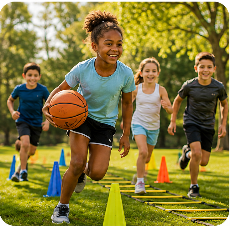 Children participating in Fini Kids activities